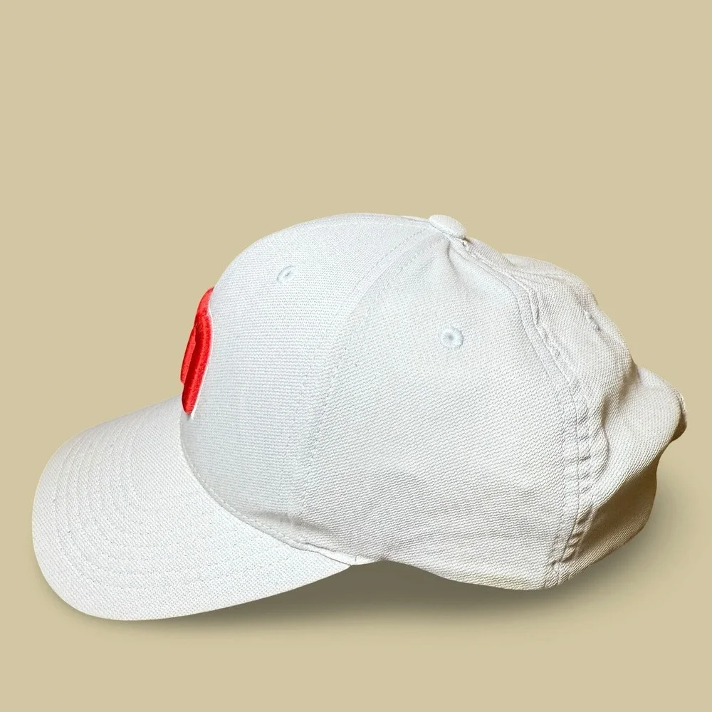 TravisMathew Snapback Hat Mens OSFM Gray Red Ohio Logo Flexfit 110 Cap
